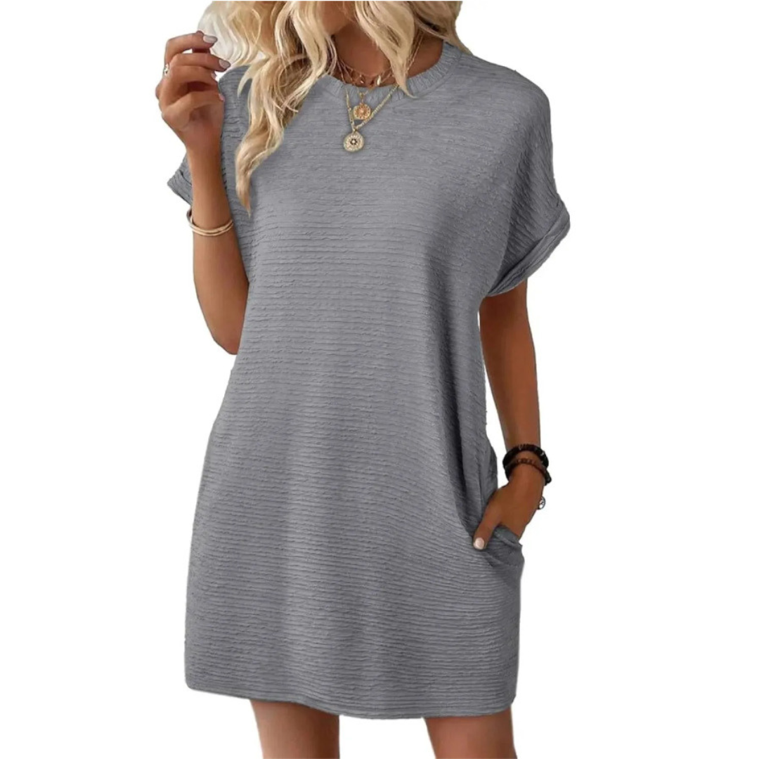 LUCY | CASUAL ROUND NECK SUMMER DRESS