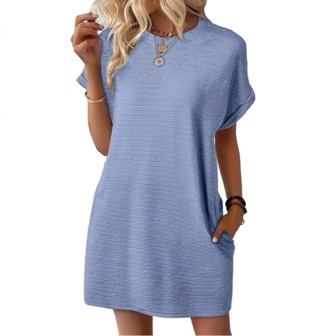 LUCY | CASUAL ROUND NECK SUMMER DRESS