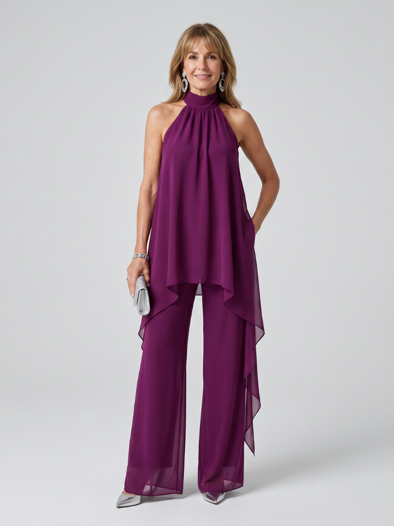 VALERIE | ASYMMETRIC HALTER NECK SET