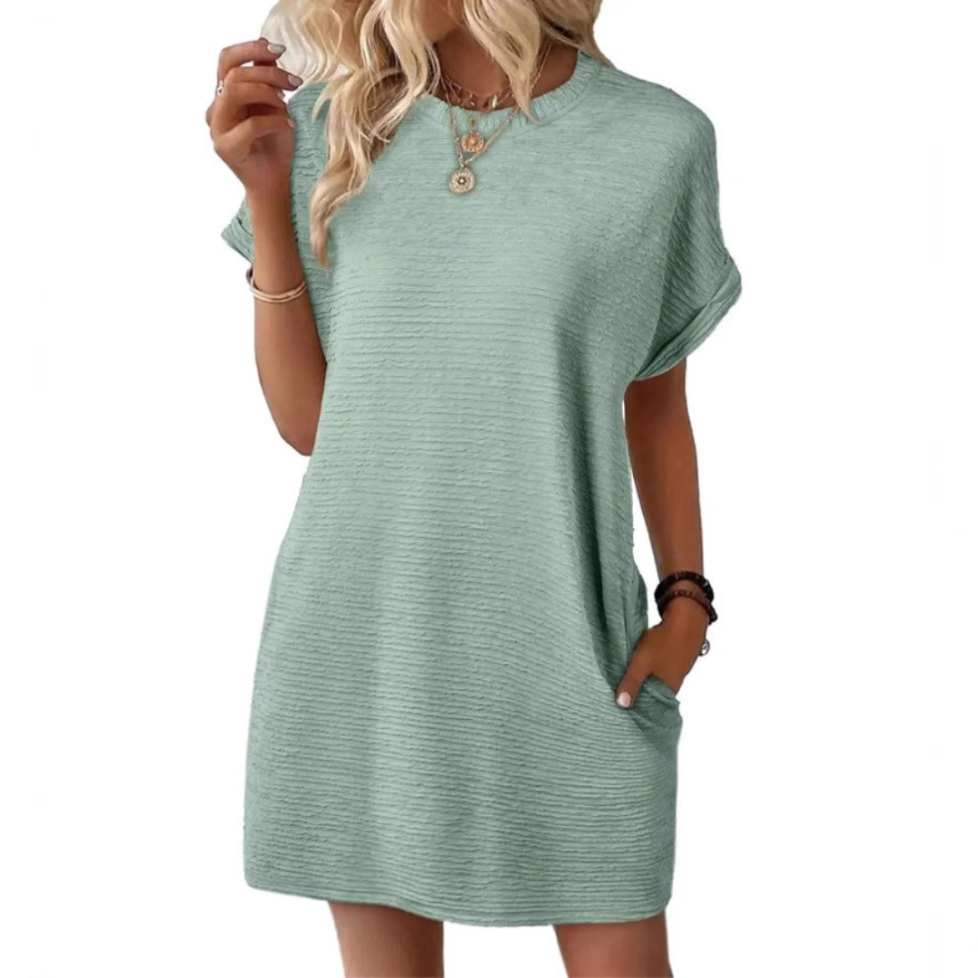 LUCY | CASUAL ROUND NECK SUMMER DRESS