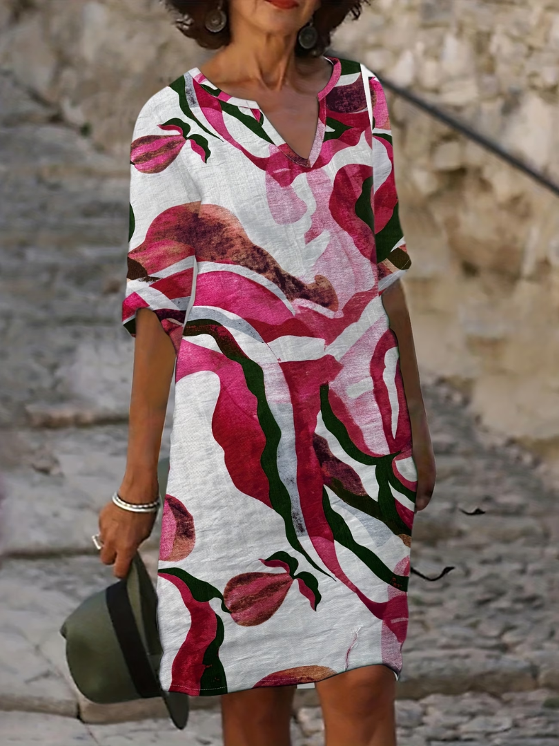 MARGARET | ABSTRACT PRINT SUMMER DRESS