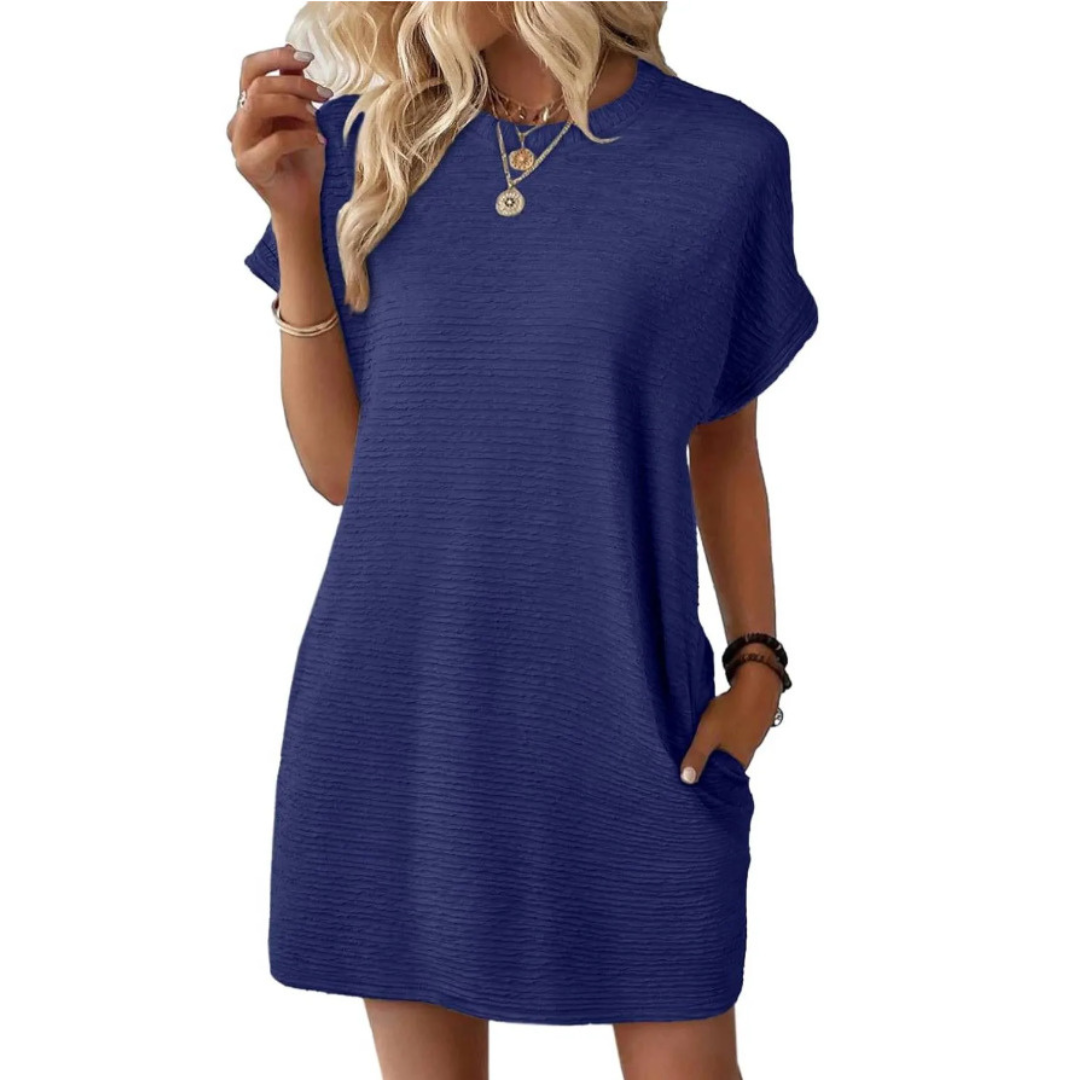 LUCY | CASUAL ROUND NECK SUMMER DRESS