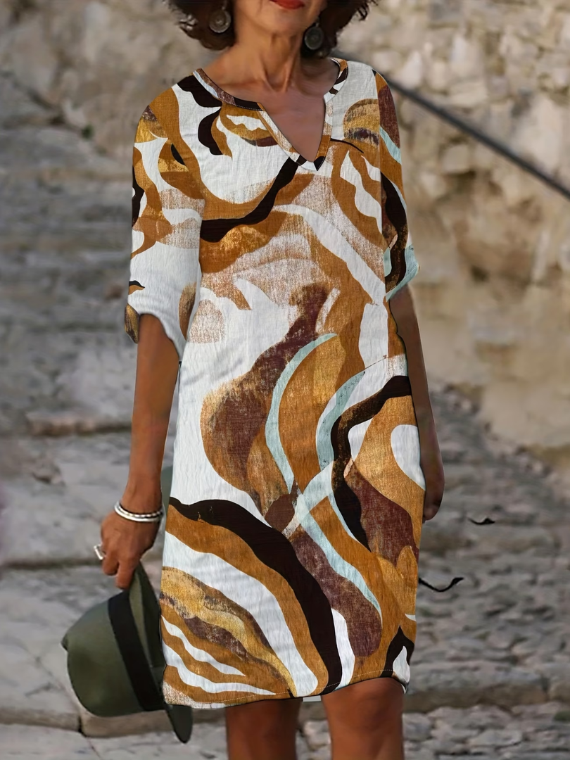MARGARET | ABSTRACT PRINT SUMMER DRESS