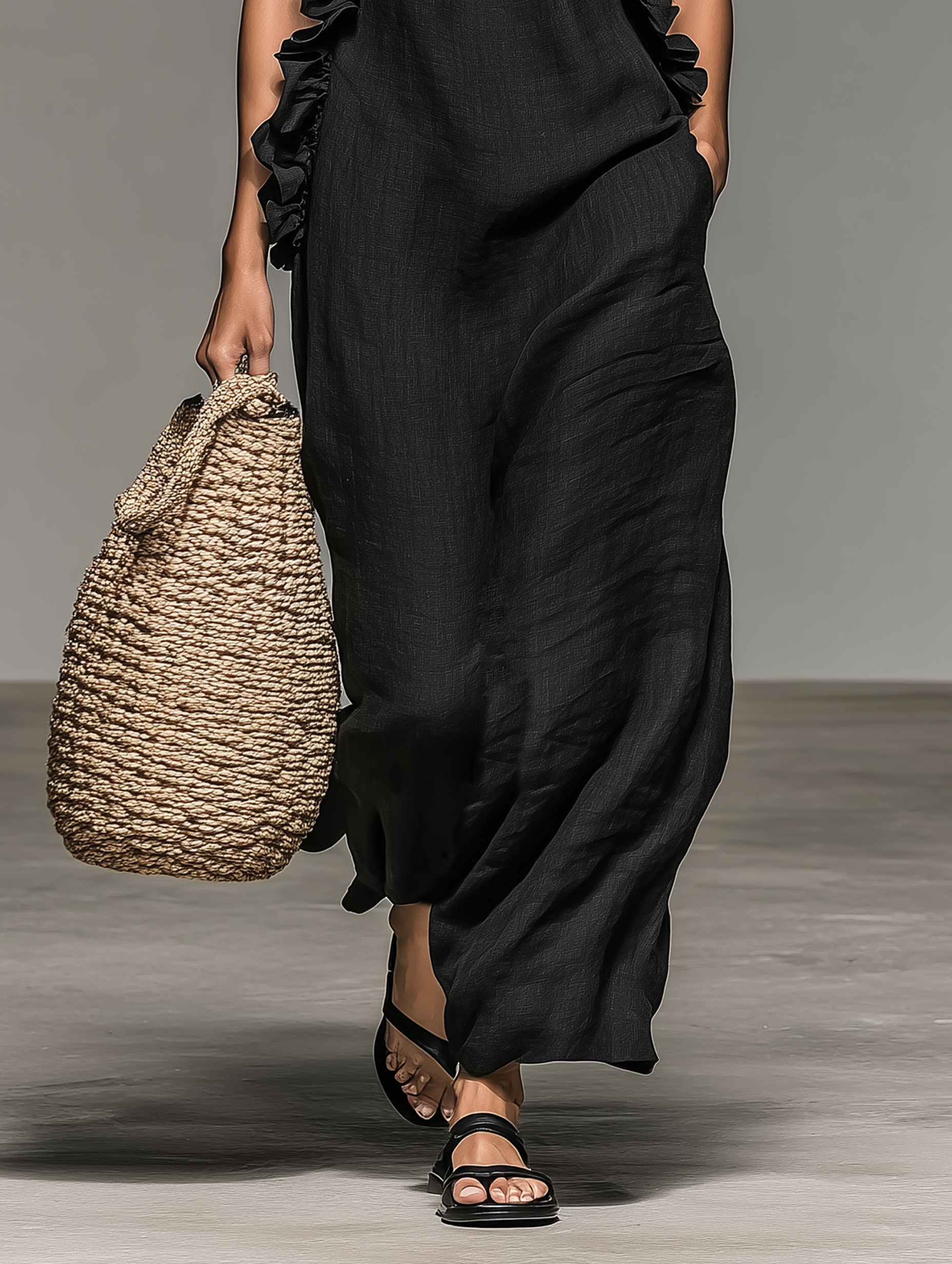 JEAN | MAXI DRESS WITH POCKETS
