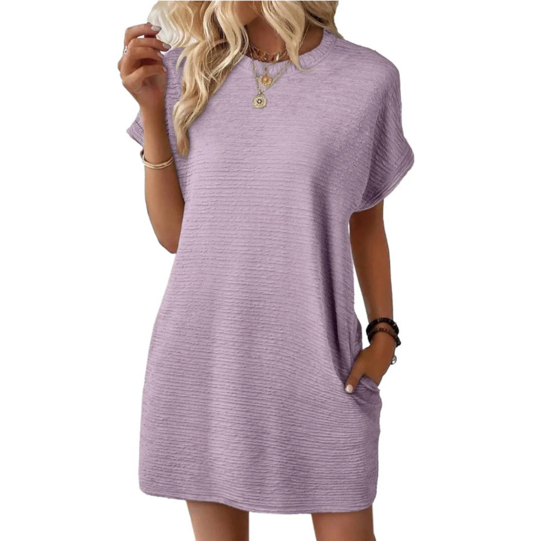 LUCY | CASUAL ROUND NECK SUMMER DRESS