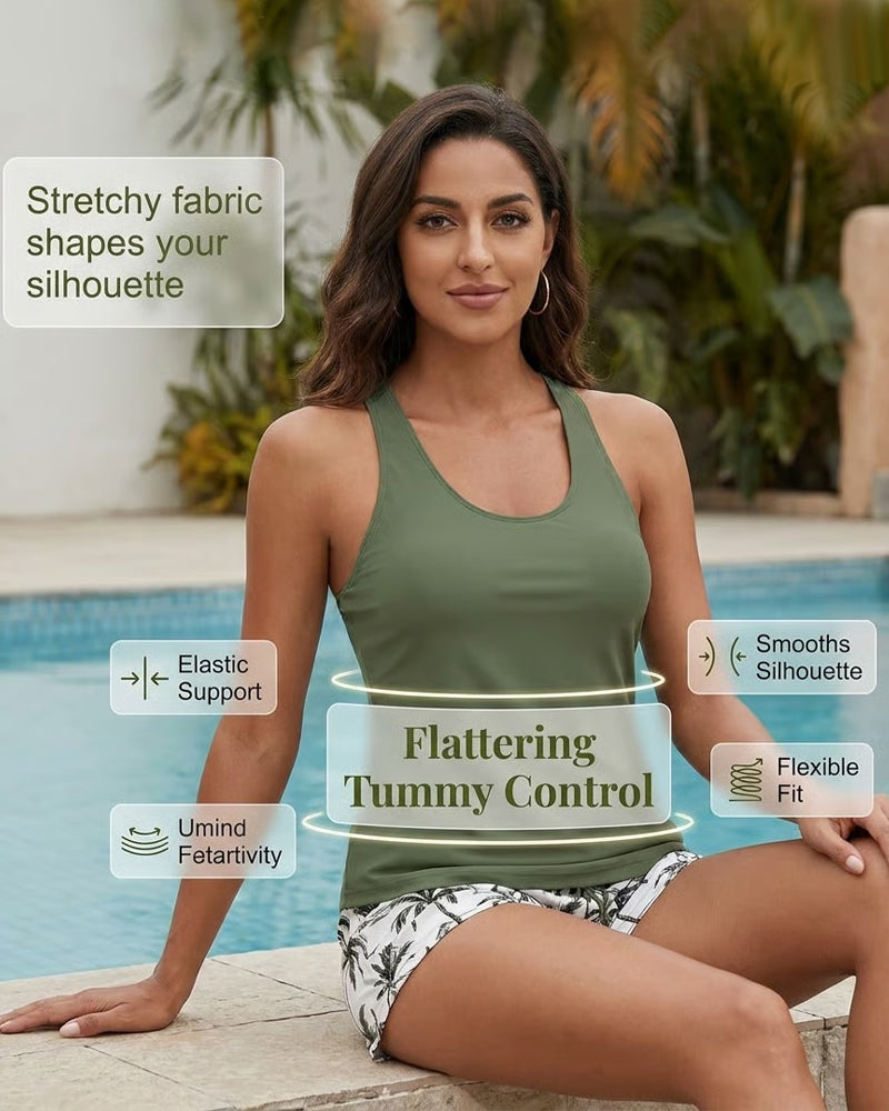 HARPER | THREE-PIECE TANKINI & COVER-UP SET