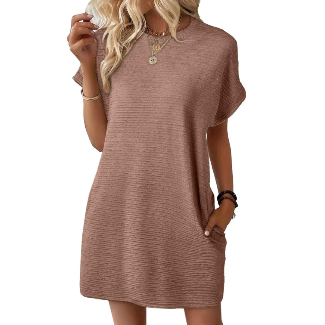 LUCY | CASUAL ROUND NECK SUMMER DRESS