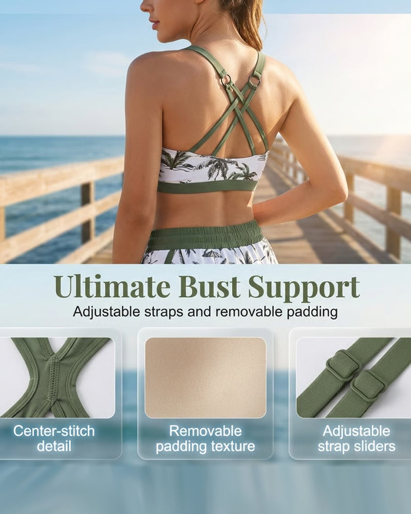 HARPER | THREE-PIECE TANKINI & COVER-UP SET