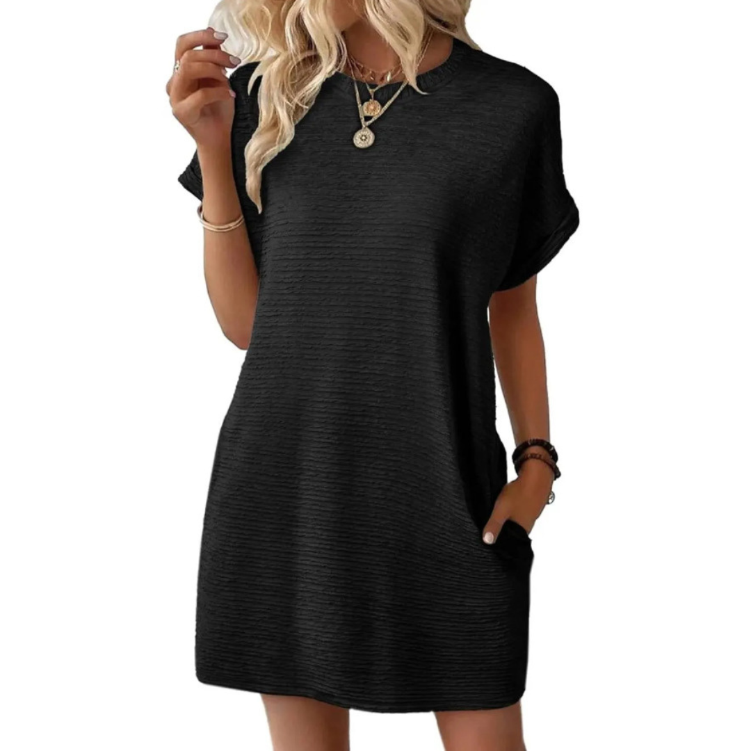 LUCY | CASUAL ROUND NECK SUMMER DRESS