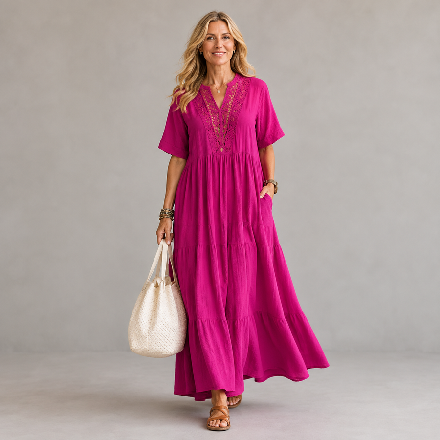 TERESA | PLEATED MIDI DRESS