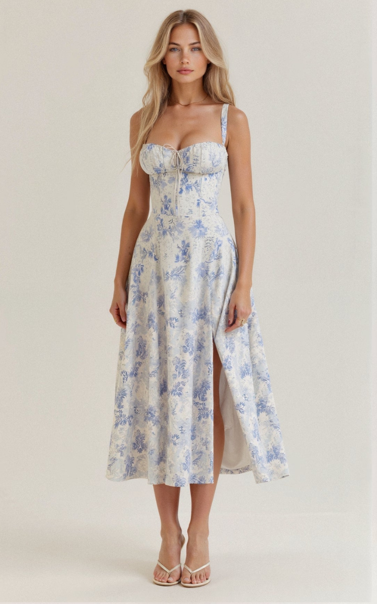 Women’s Corset Midi Dress | Elegant Silhouette