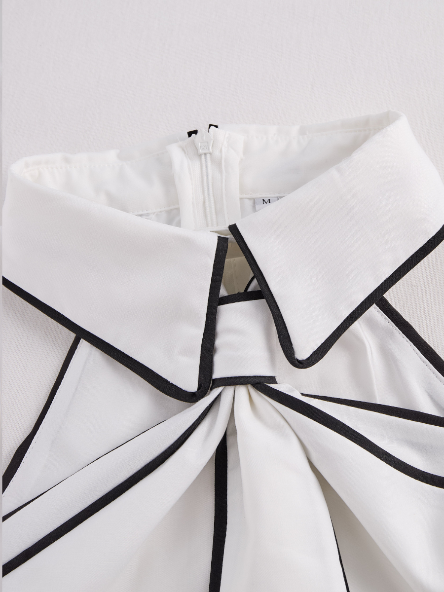 Women’s Halter Neck Blouse | Contrast Trim