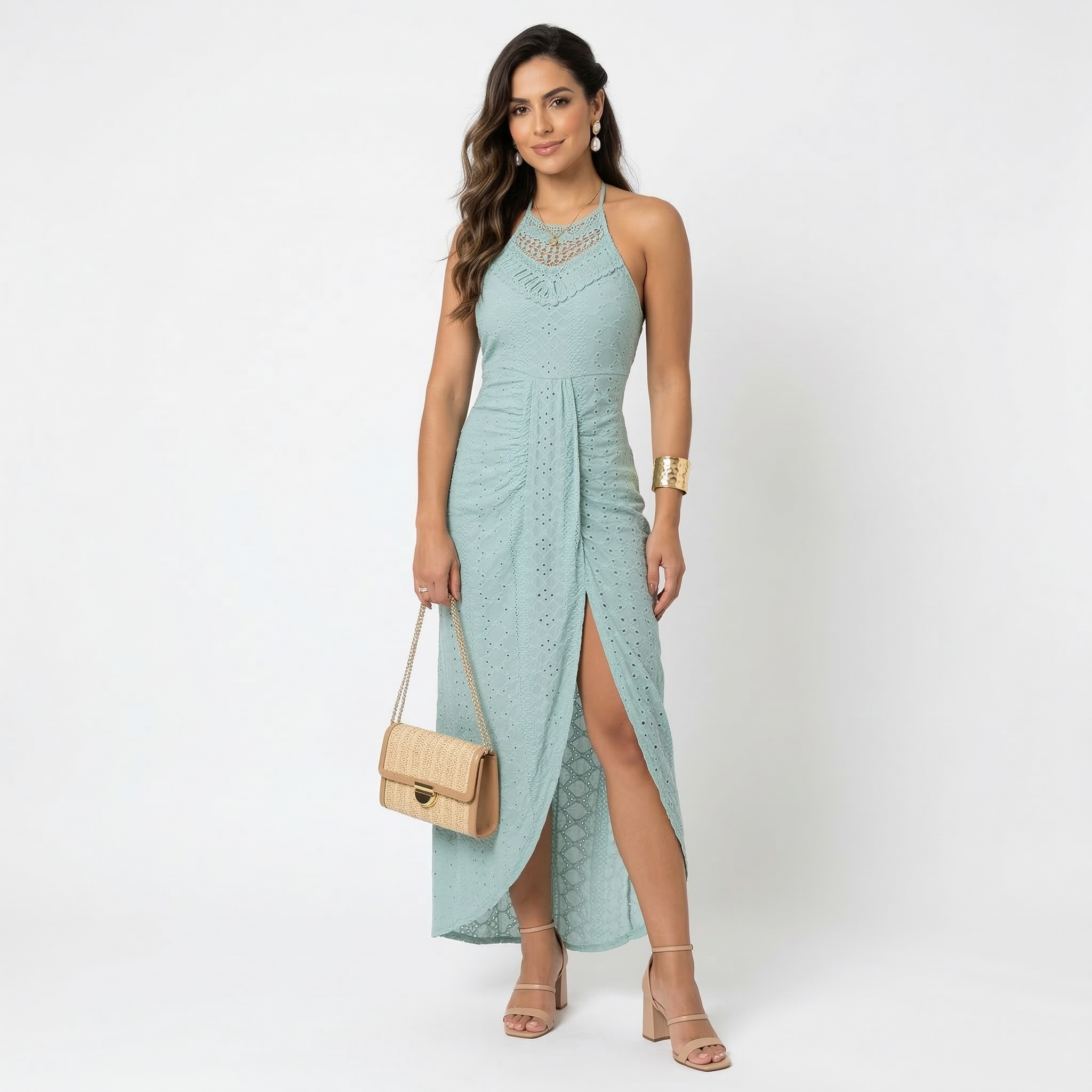 Valentina | Vestito Midi con Scollatura Incrociata