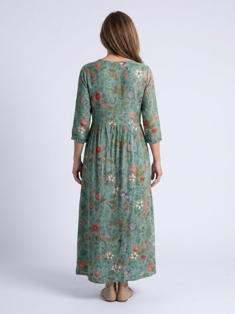 MARGARET | FLORAL V-NECK MAXI DRESS