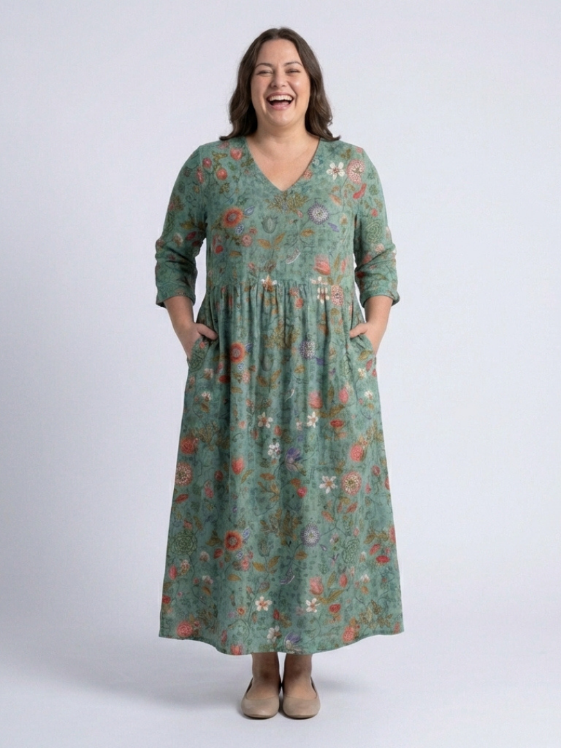 MARGARET | FLORAL V-NECK MAXI DRESS