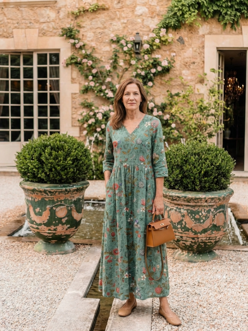 MARGARET | FLORAL V-NECK MAXI DRESS