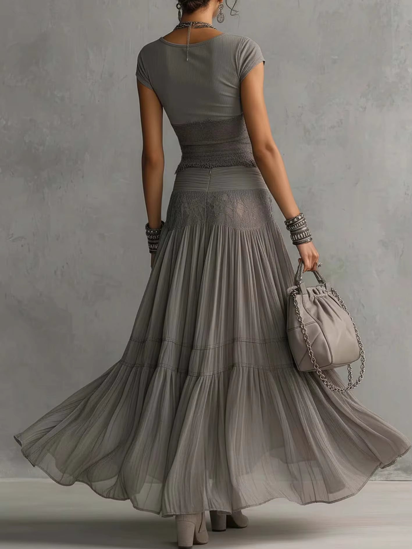 ROSINA | COMPLETO ELEGANTE CON GONNA MAXI