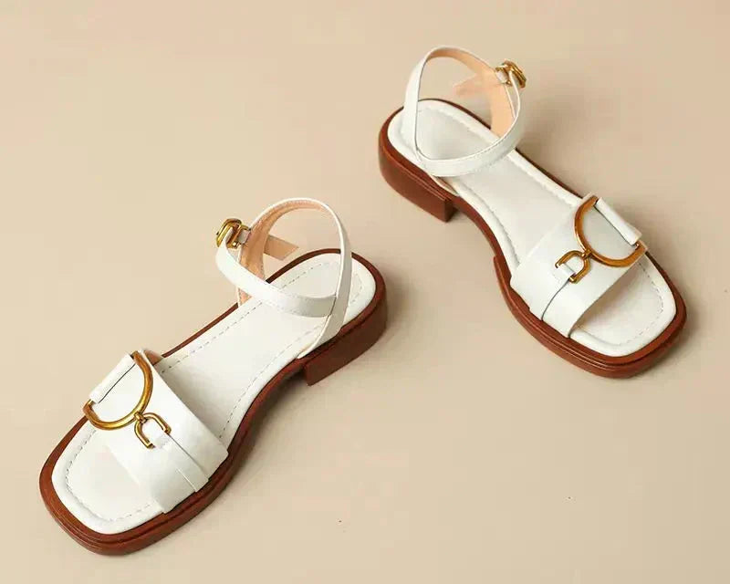 AMARA | BUCKLED FLAT SANDALS