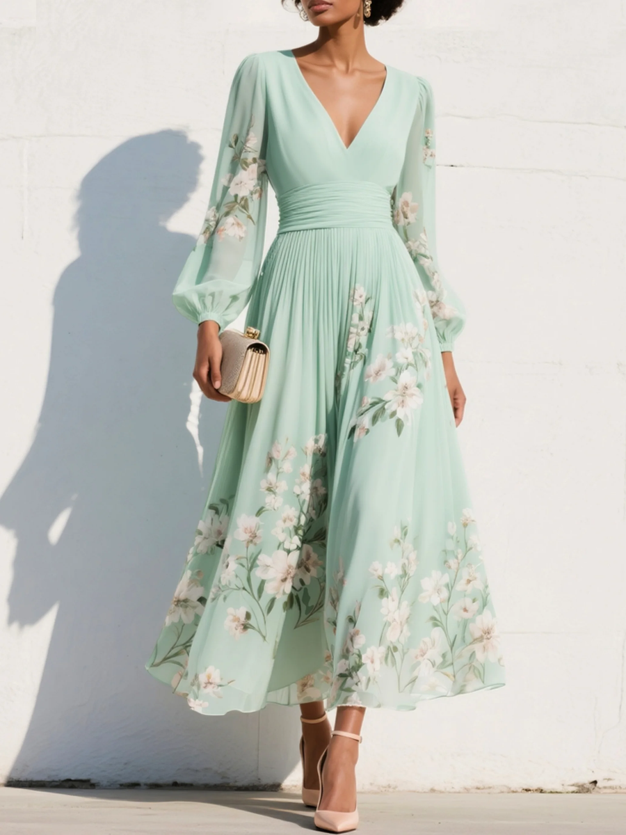 Aurelia | Vestito midi con scollatura a V
