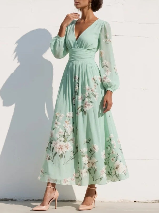 Aurelia | Vestito midi con scollatura a V
