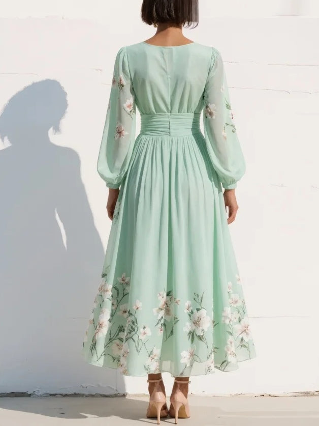 Aurelia | Vestito midi con scollatura a V