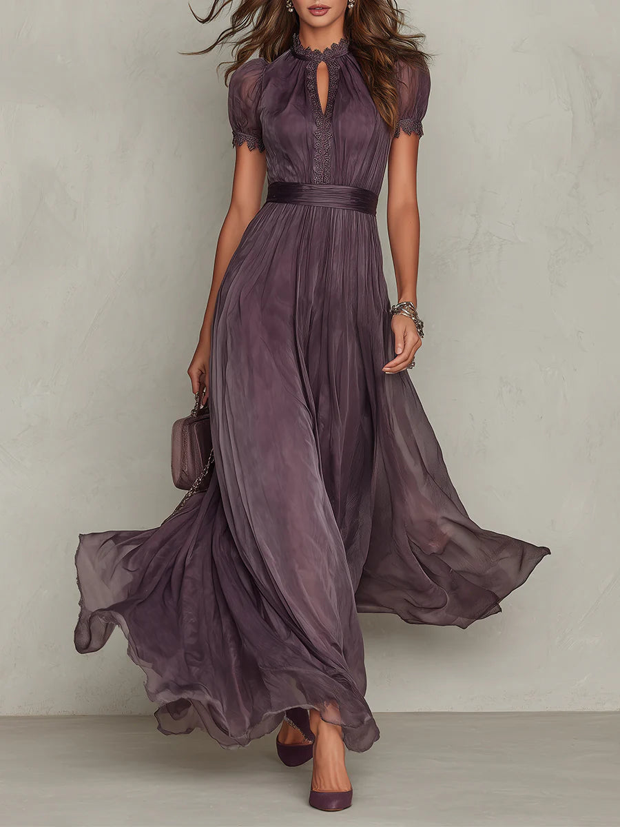 Primrose™ | Abito Maxi con Dettagli in Pizzo