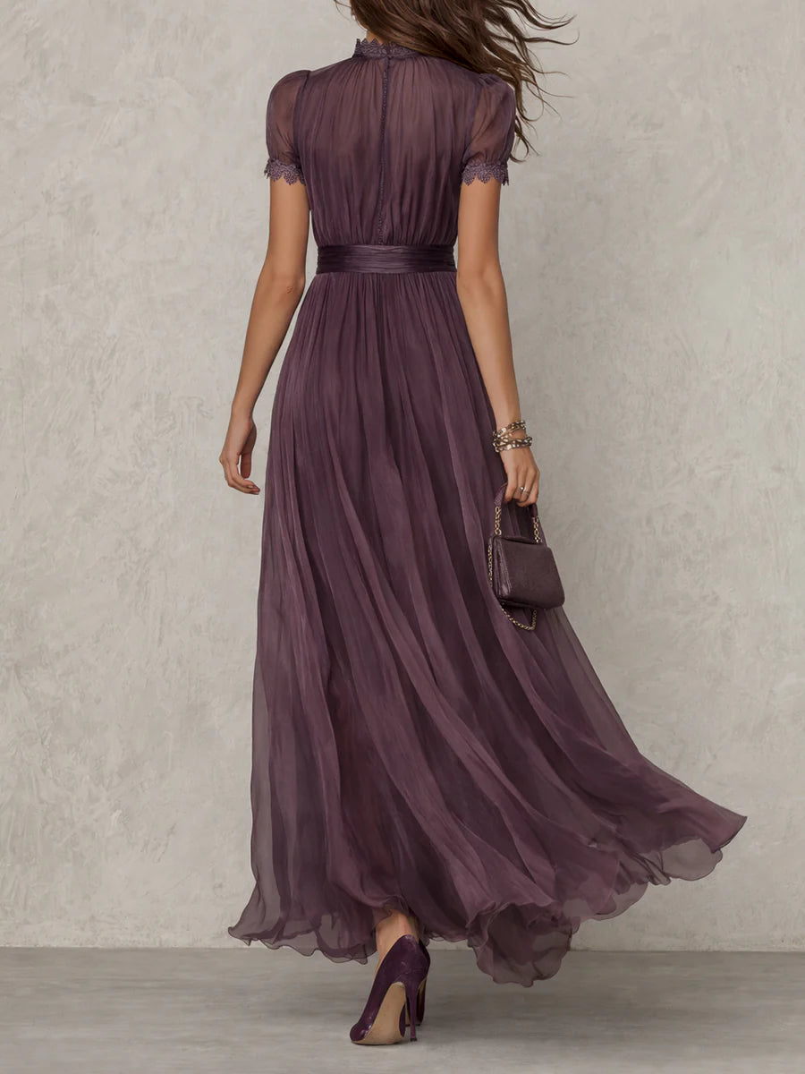 Primrose™ | Abito Maxi con Dettagli in Pizzo