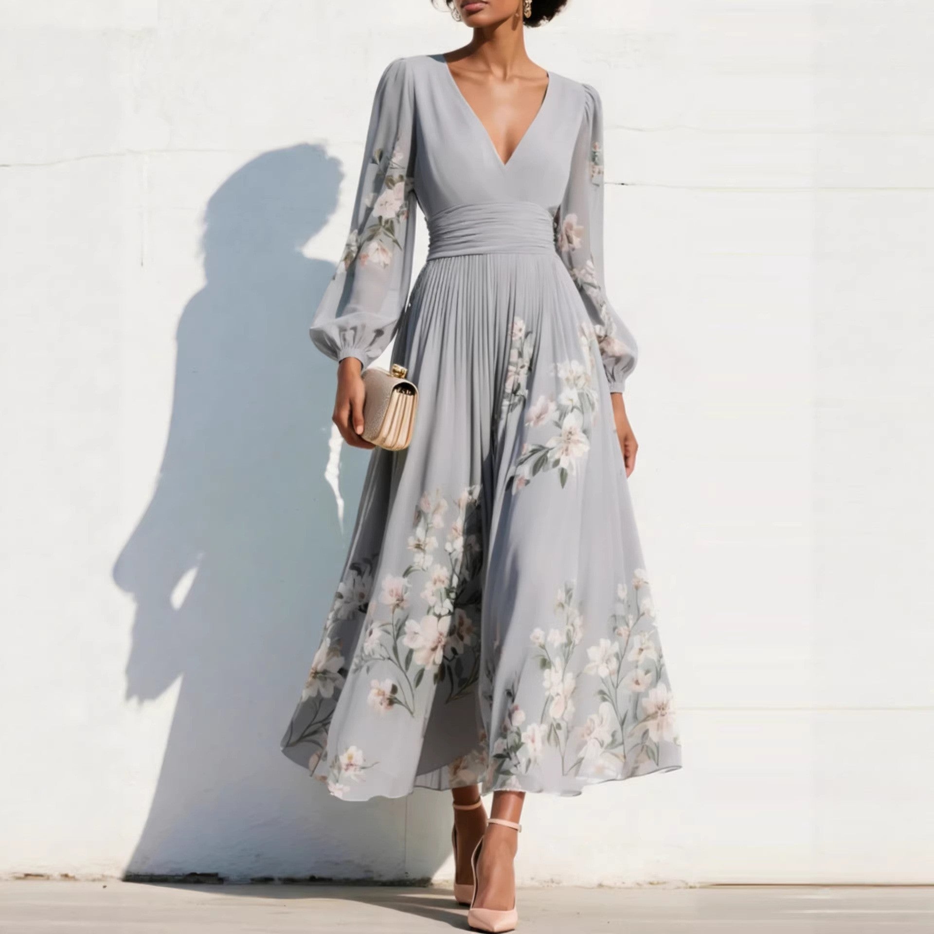 Aurelia | Vestito midi con scollatura a V