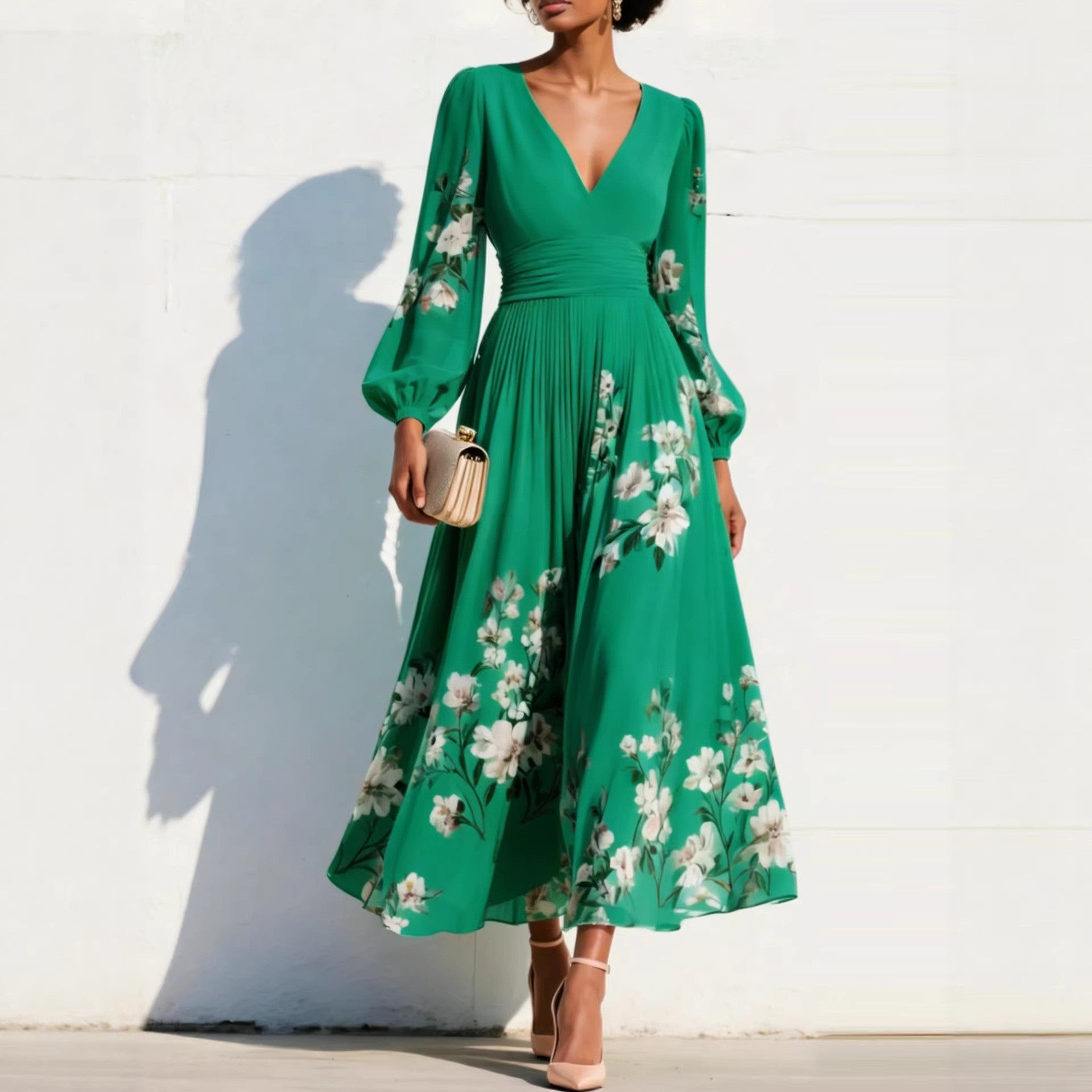Aurelia | Vestito midi con scollatura a V