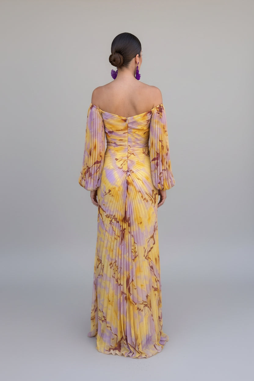 Gregoria™ | Abito lungo a fiori con scollatura profonda