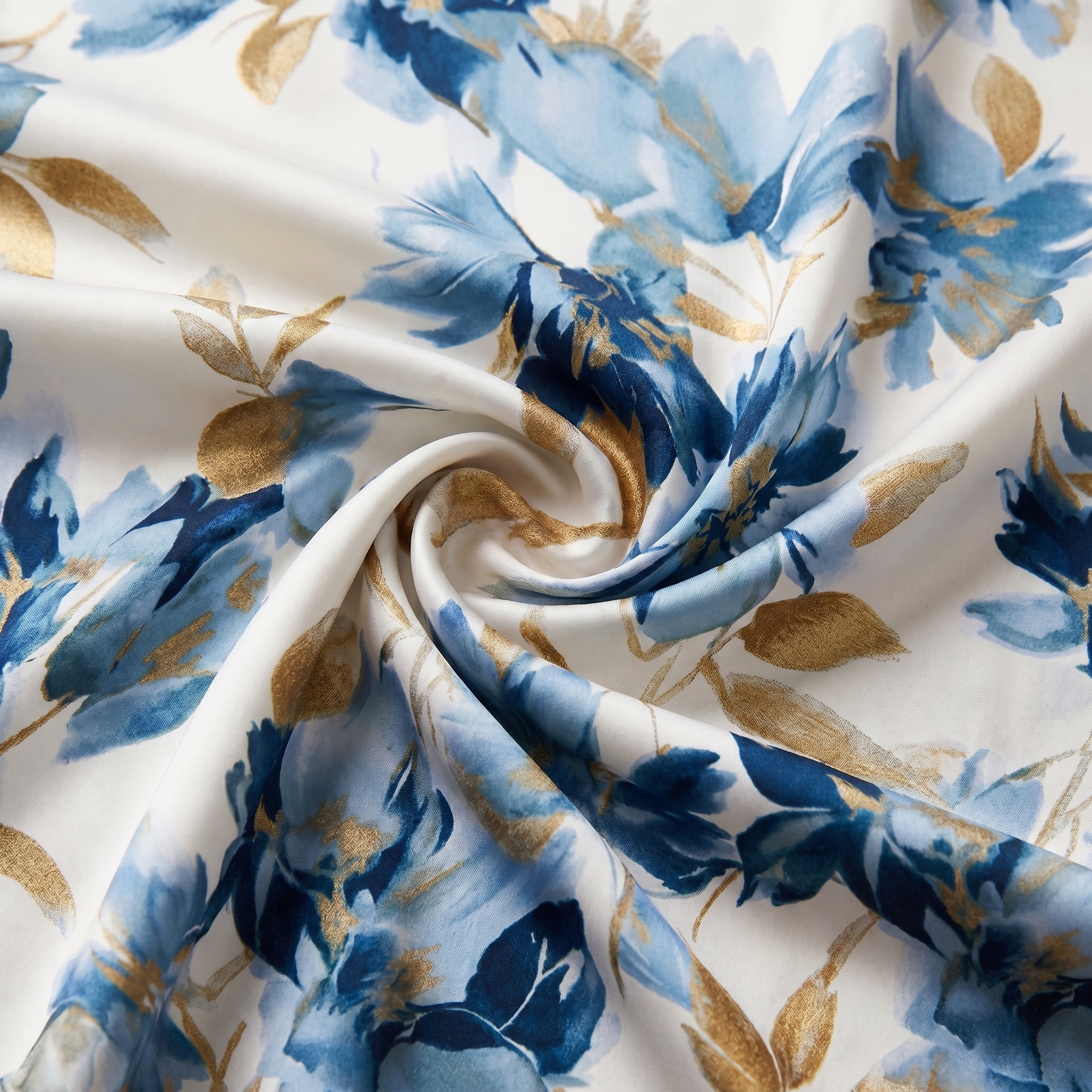 Elara | Vestito Midi a Fiori con Legatura in Vita