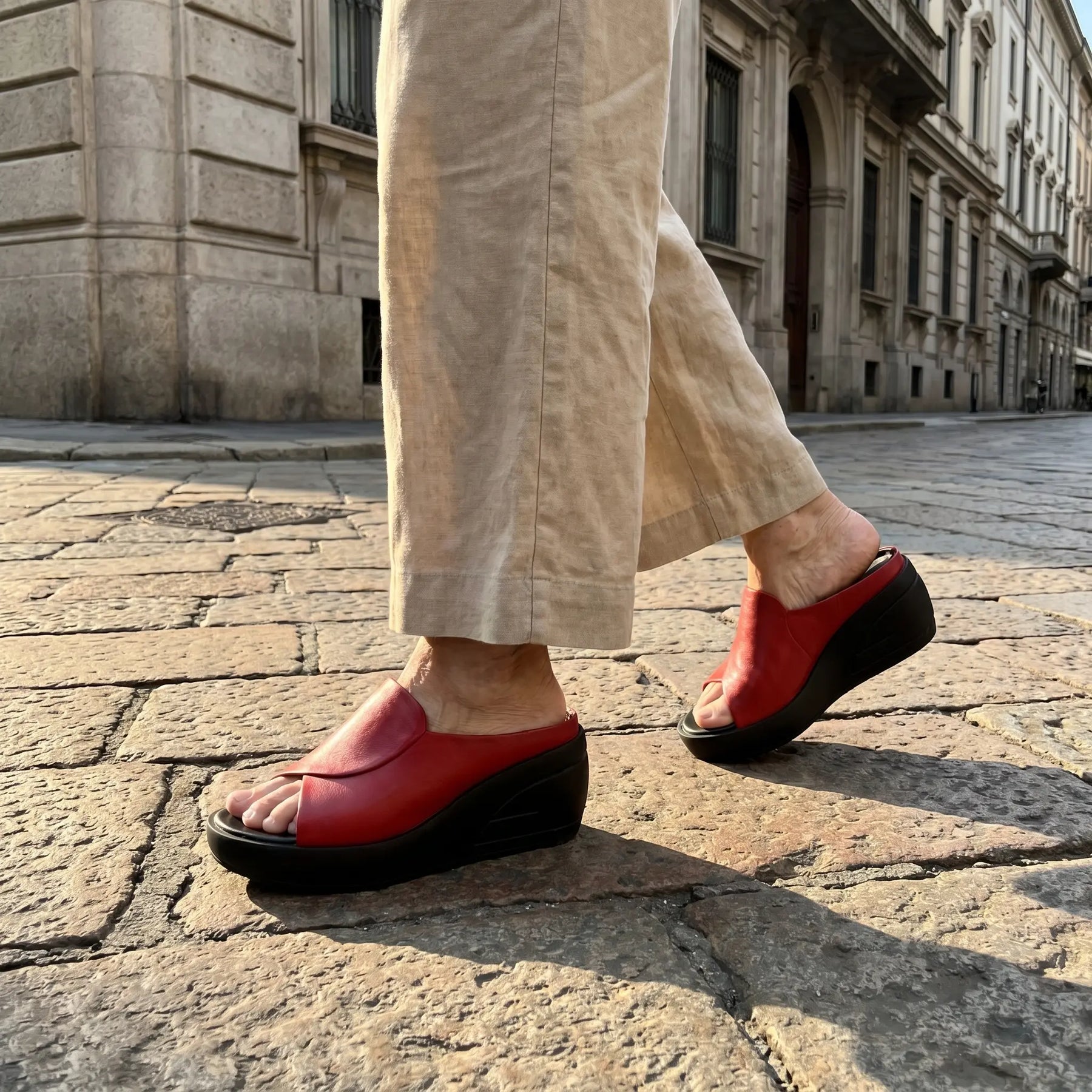 Elisa Sandali Zeppa Slip-on Ortopedici