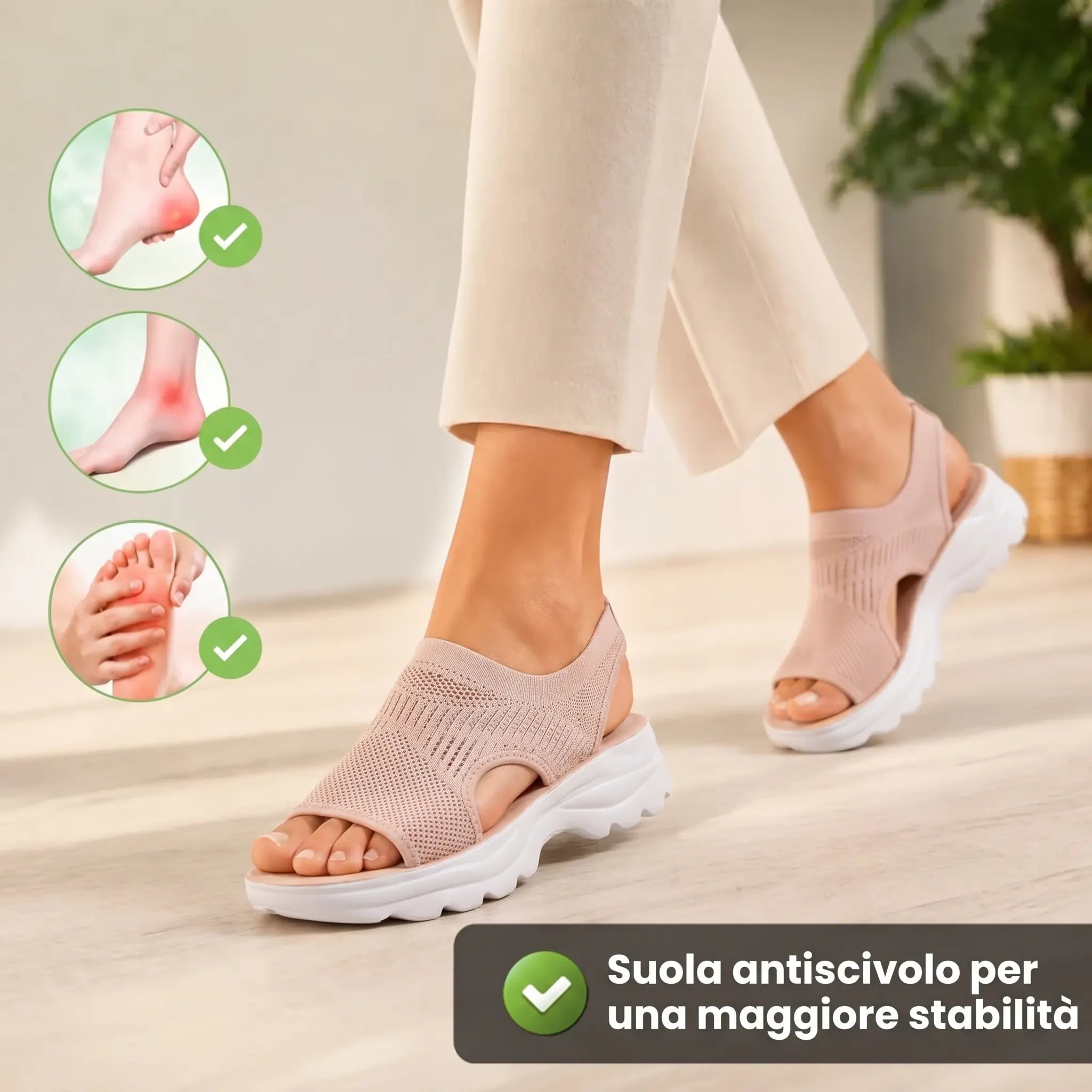 GINEVRA | SANDALI ORTOPEDICI ANTISCIVOLO