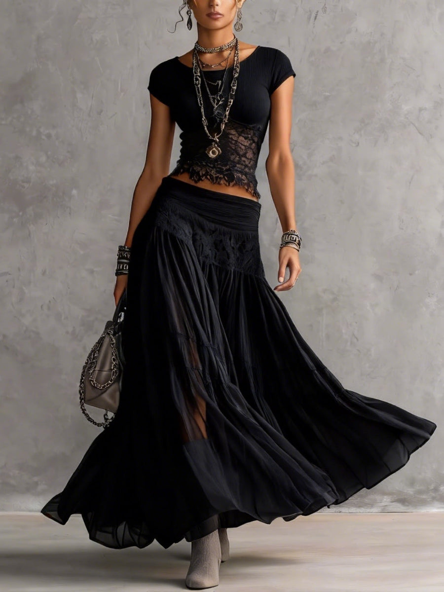 ROSINA | COMPLETO ELEGANTE CON GONNA MAXI