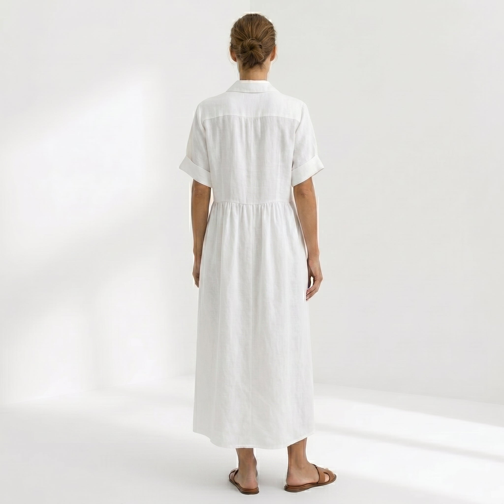 Helena | Abito Pieghe Bottoni