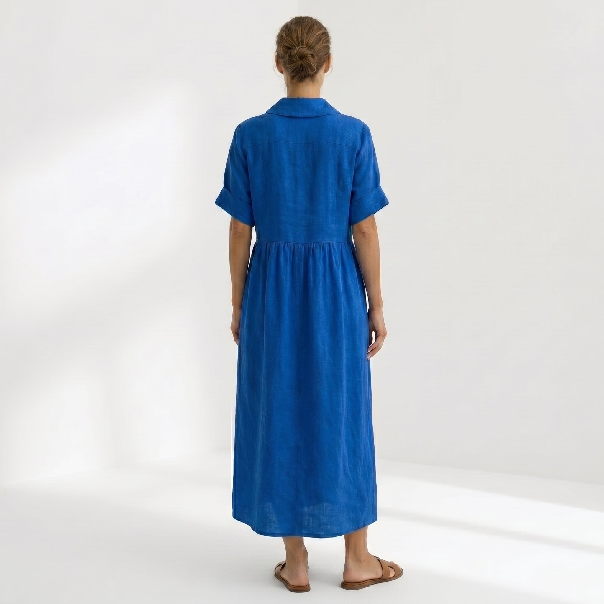 Helena | Abito Pieghe Bottoni