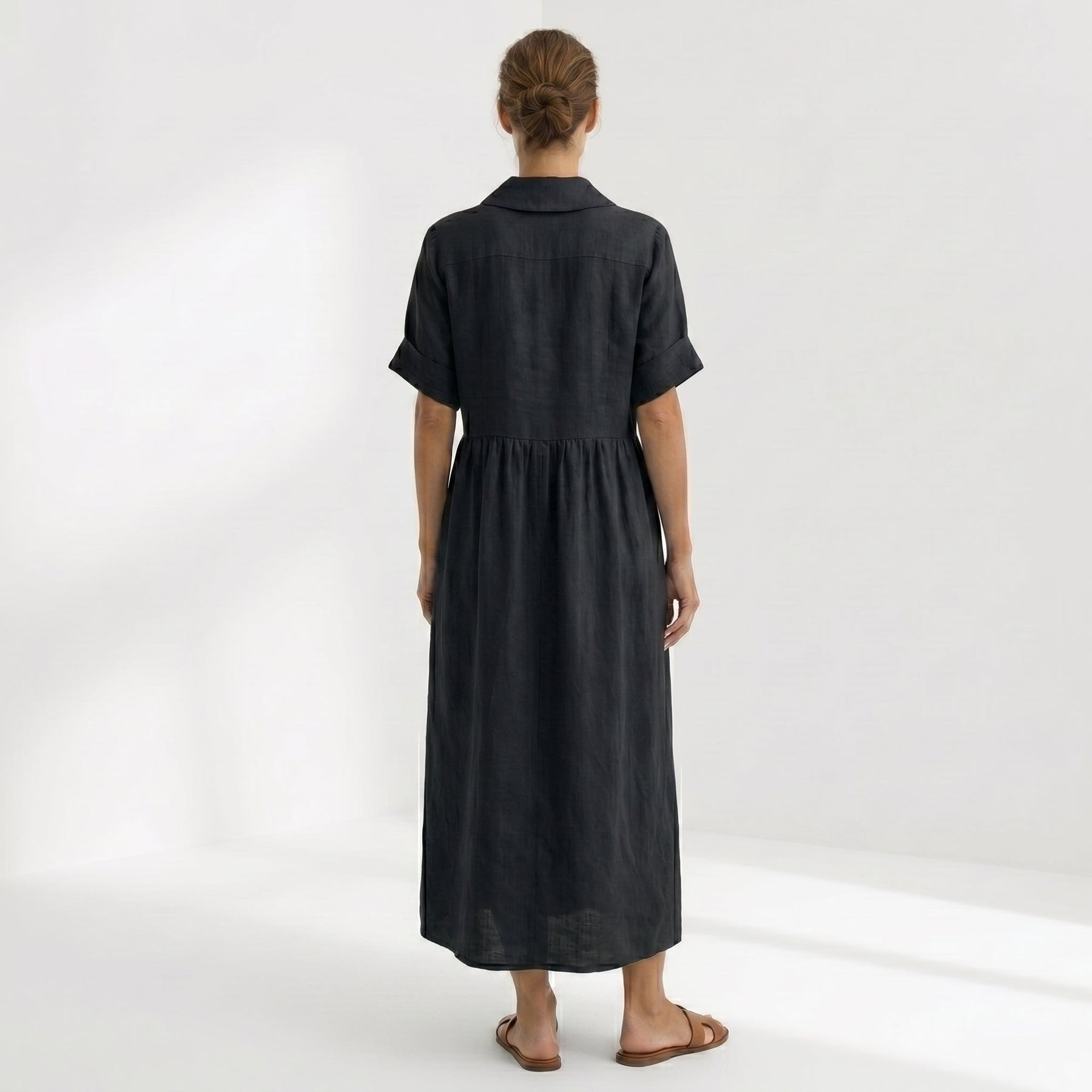 Helena | Abito Pieghe Bottoni
