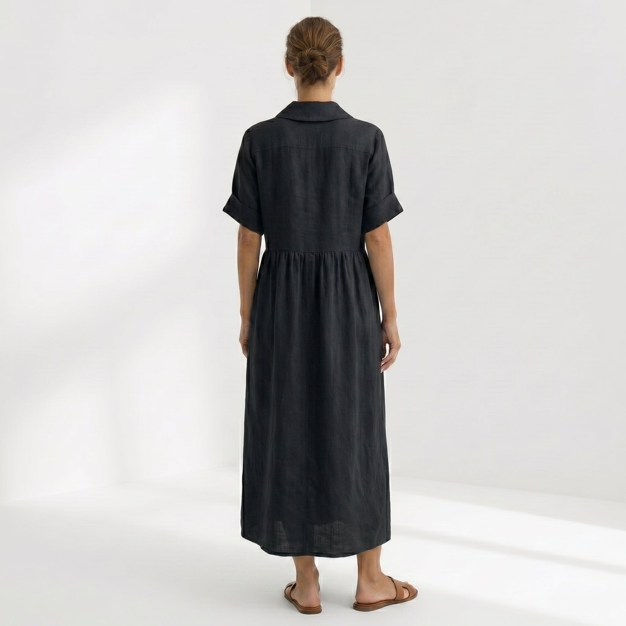 Helena | Abito Pieghe Bottoni