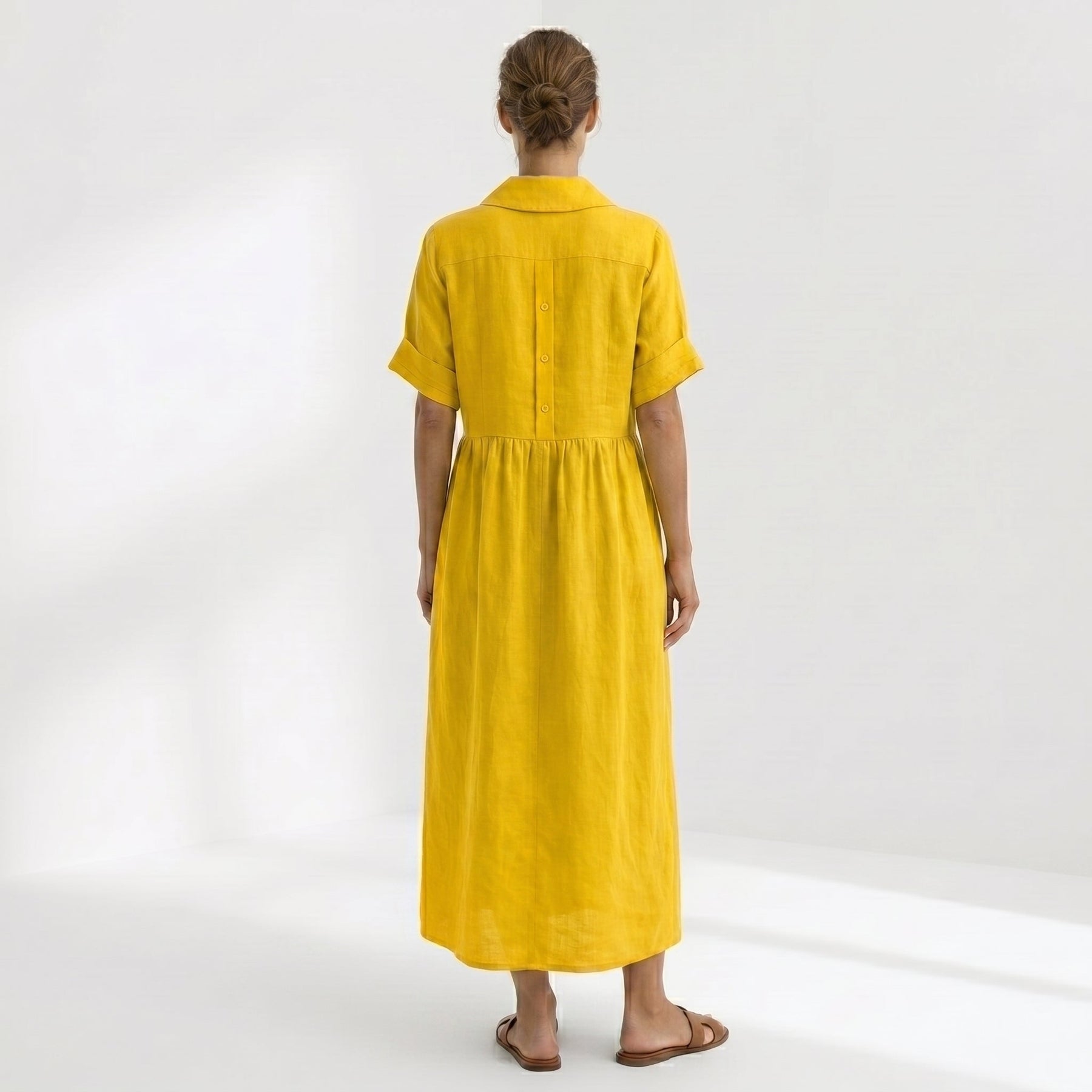 Helena | Abito Pieghe Bottoni